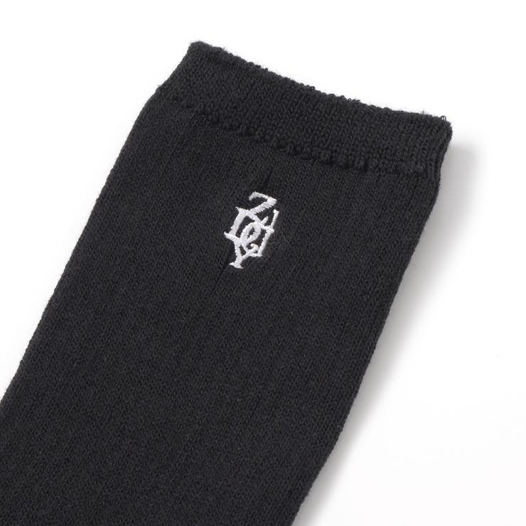 【 ニコ☆プチ 掲載 】ロゴ刺しゅうリブソックス(19~24cm) | ZIDDY | 詳細画像4 