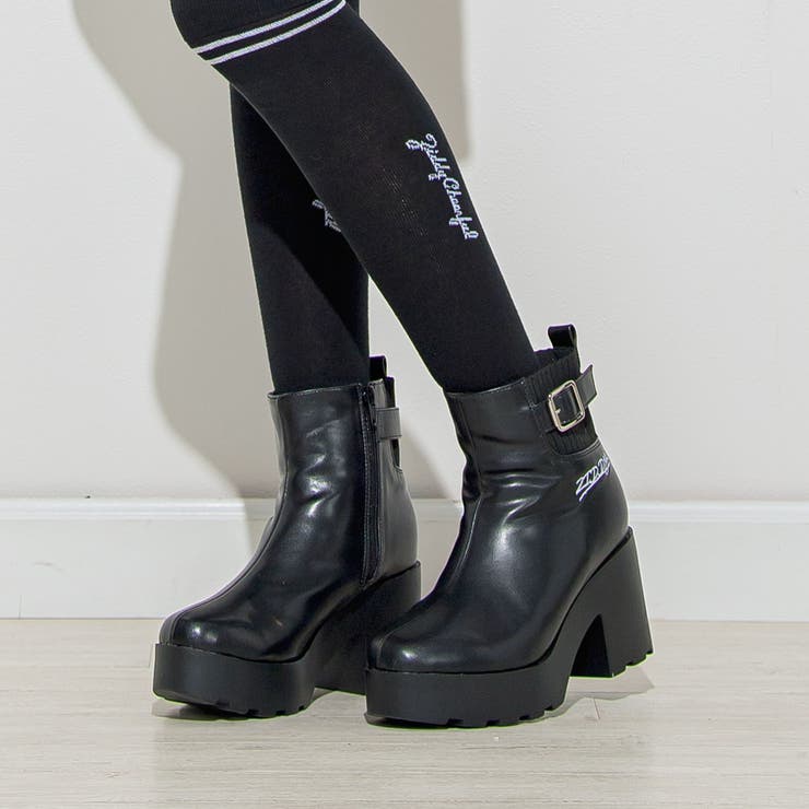 ブラック | 【 ニコ☆プチ 掲載 】サイドゴアブーツ(21~24cm) | ZIDDY