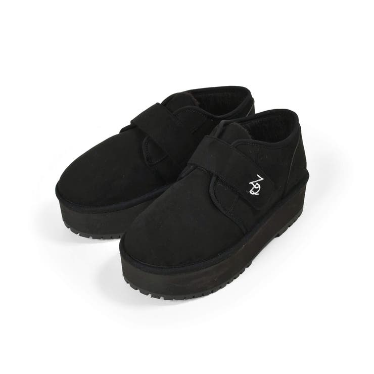 ブラック | 【 ニコ☆プチ 掲載 】厚底ムートンブーツ(21~24cm) | ZIDDY