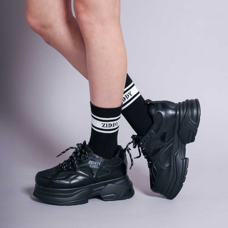 【 ニコ☆プチ 掲載 】ワンポイントロゴスニーカー(21~24cm) | ZIDDY | 詳細画像1 