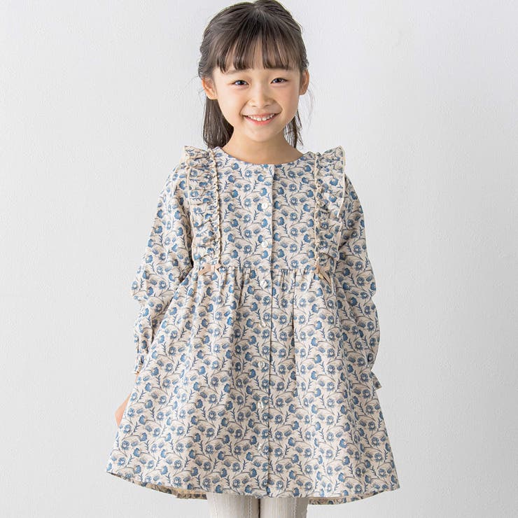 前後レース花柄ワンピース(95~150cm)[品番：BEBK0007831]｜BeBe Petits