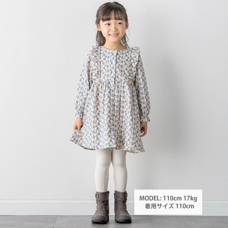 前後レース花柄ワンピース(95~150cm)[品番：BEBK0007831]｜BeBe Petits