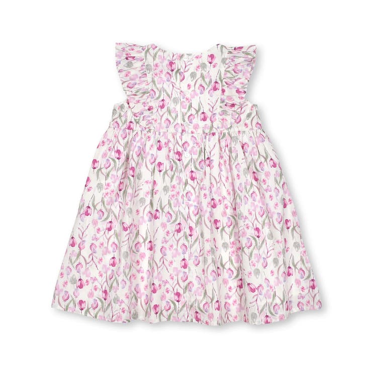 チューリップ柄ワンピース(95~150cm)[品番：BEBK0008597]｜BeBe