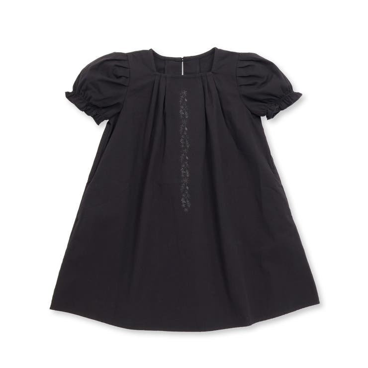 フロント刺しゅうタックパフスリーブワンピース(95~150cm) | BeBe Petits Pois Vert | 詳細画像15 