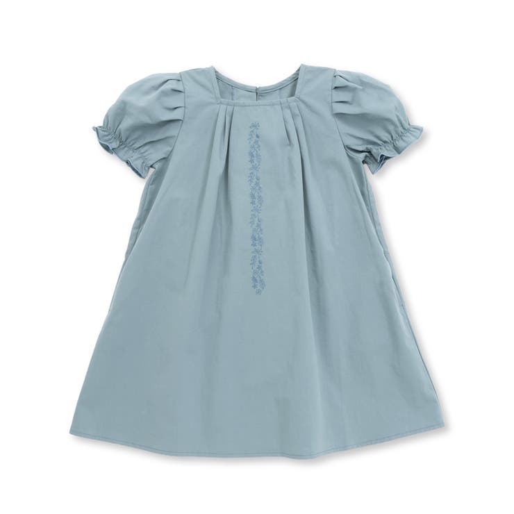 フロント刺しゅうタックパフスリーブワンピース(95~150cm) | BeBe Petits Pois Vert | 詳細画像7 