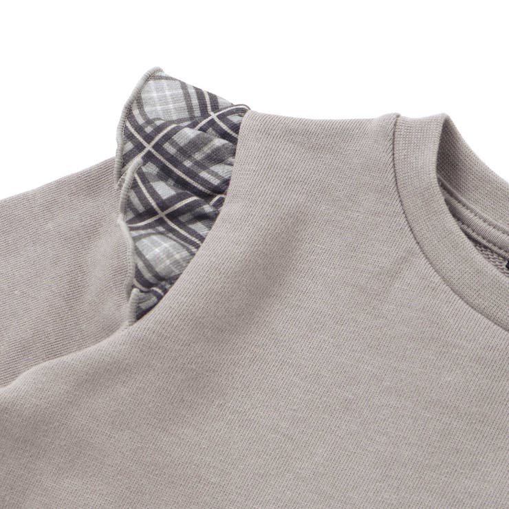 【お揃い】チェック柄裏毛ベロアリボンタックワンピース(95~150cm) | BeBe Petits Pois Vert | 詳細画像10 