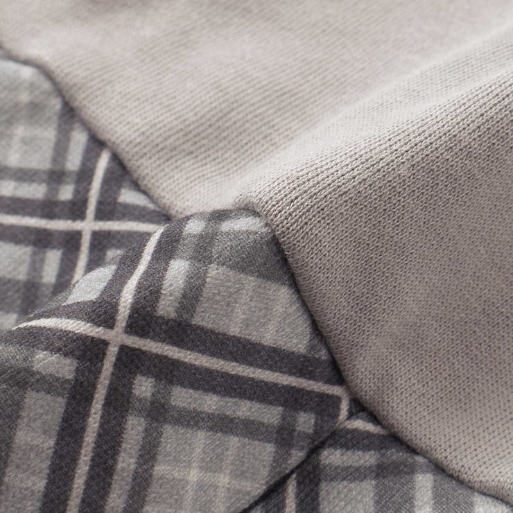 【お揃い】チェック柄裏毛ベロアリボンタックワンピース(95~150cm) | BeBe Petits Pois Vert | 詳細画像15 