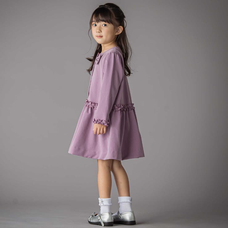 リボンフリルAラインワンピース(95~150cm) | BeBe Petits Pois Vert | 詳細画像4 