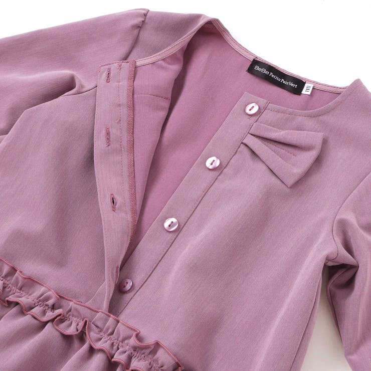 リボンフリルAラインワンピース(95~150cm) | BeBe Petits Pois Vert | 詳細画像9 