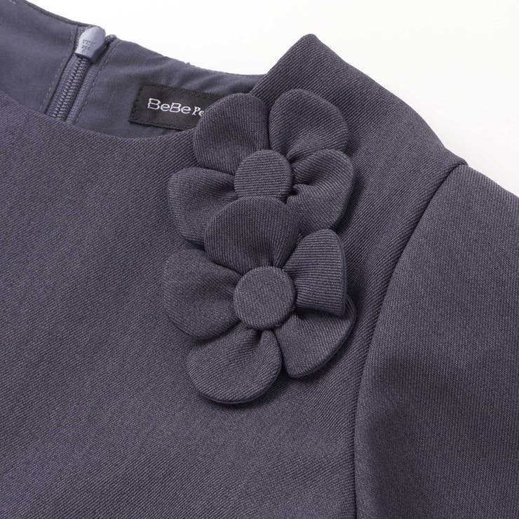 立体花モチーフ斜めタックワンピース(95~150cm) | BeBe Petits Pois Vert | 詳細画像11 