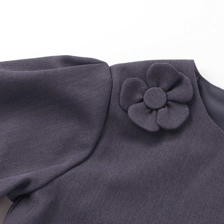 立体花モチーフ斜めタックワンピース(95~150cm) | BeBe Petits Pois Vert | 詳細画像12 