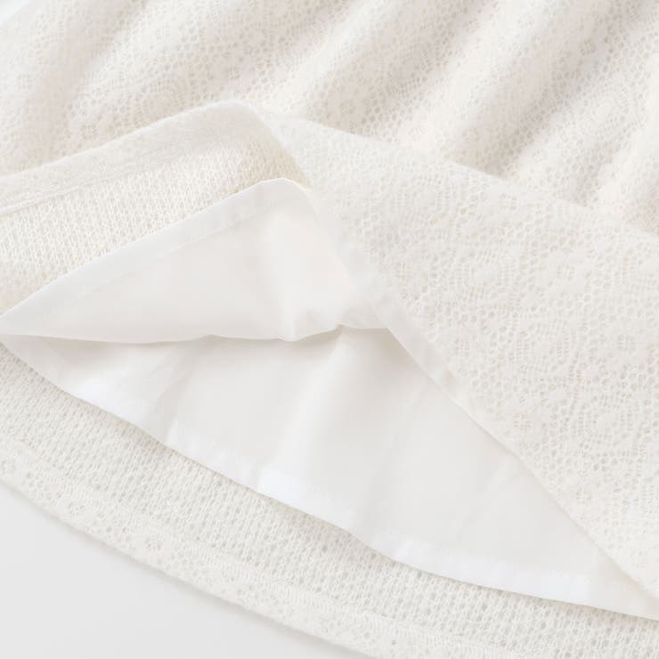 ニットリブ+レース起毛ドッキング長袖ワンピース(95~150cm) | BeBe Petits Pois Vert | 詳細画像17