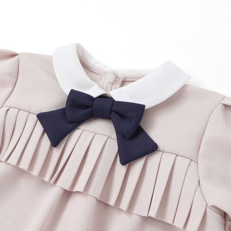 ポンチ胸プリーツ長袖ワンピース(95~150cm) | BeBe Petits Pois Vert | 詳細画像11 