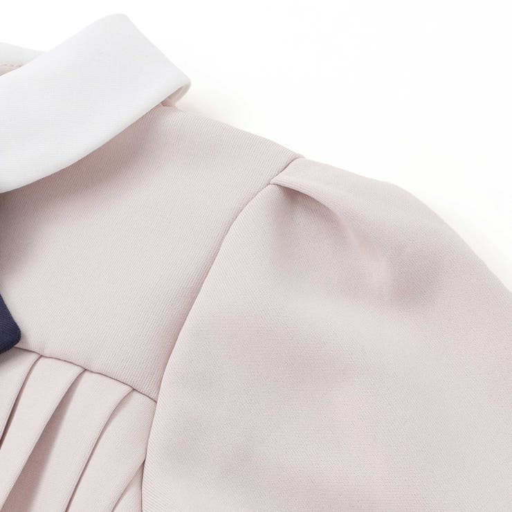 ポンチ胸プリーツ長袖ワンピース(95~150cm) | BeBe Petits Pois Vert | 詳細画像14 