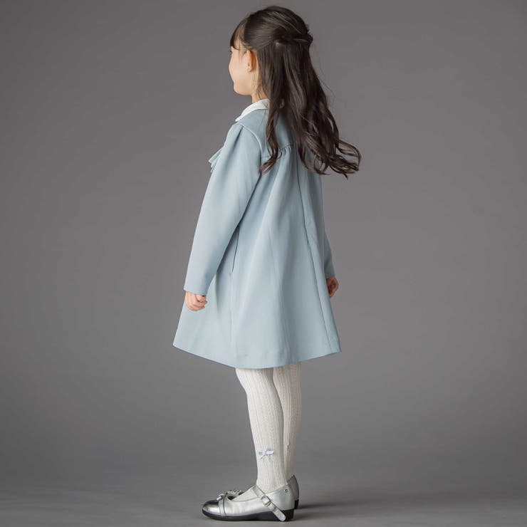 ポンチ胸プリーツ長袖ワンピース(95~150cm) | BeBe Petits Pois Vert | 詳細画像7 