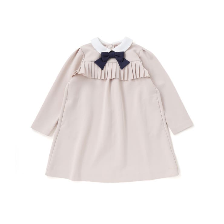 ポンチ胸プリーツ長袖ワンピース(95~150cm) | BeBe Petits Pois Vert | 詳細画像9 