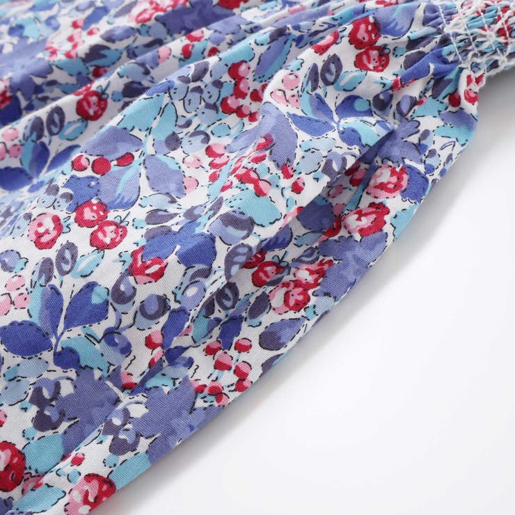 天竺+小花シャーリング長袖ワンピース(95~150cm) | BeBe Petits Pois Vert | 詳細画像16 