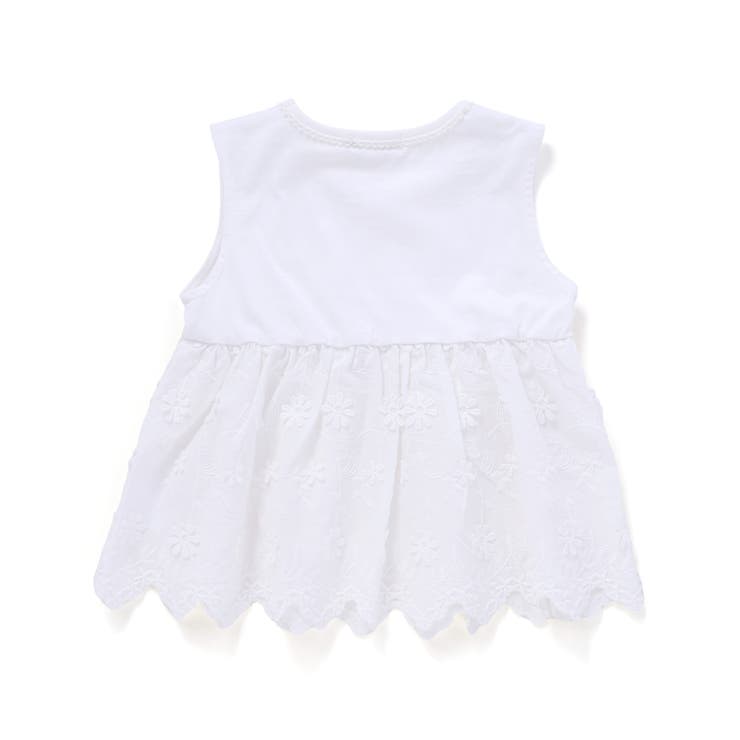 立体花綿刺しゅうレースセットアップ(95~150cm) | BeBe Petits Pois Vert | 詳細画像11 
