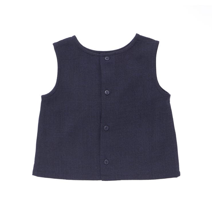 【前後着用可能】ノースリーブブラウス+タックキュロットパンツセットアップ(95~… | BeBe Petits Pois Vert | 詳細画像12 