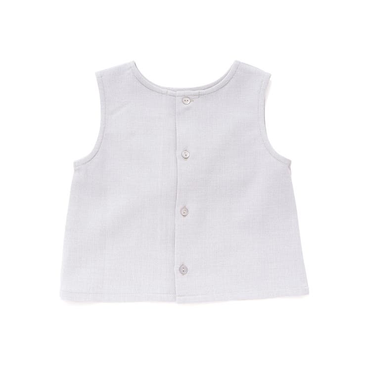 【前後着用可能】ノースリーブブラウス+タックキュロットパンツセットアップ(95~… | BeBe Petits Pois Vert | 詳細画像15 