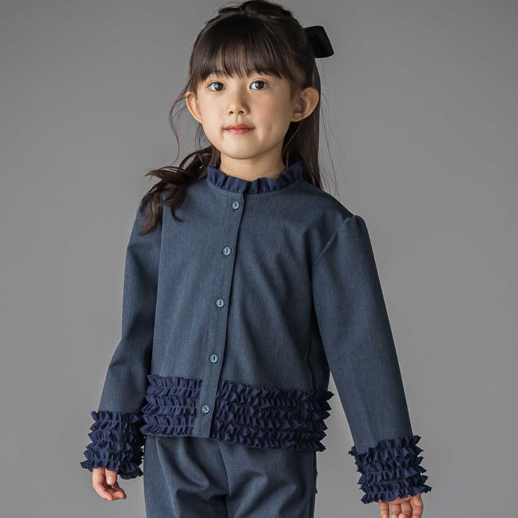 シフォンフリルブラウス+ロングパンツセットアップ(95~150cm) | BeBe Petits Pois Vert | 詳細画像4 