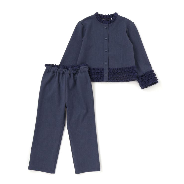 シフォンフリルブラウス+ロングパンツセットアップ(95~150cm) | BeBe Petits Pois Vert | 詳細画像8 