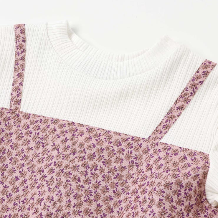 重ね着風花ジャガードチュニック+バルーンパンツセットアップ(95~150cm) | BeBe Petits Pois Vert | 詳細画像7 