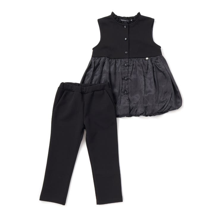 ドット切り替えバルーンジレ+ポンチパンツセットアップ(95~150cm) | BeBe Petits Pois Vert | 詳細画像10 