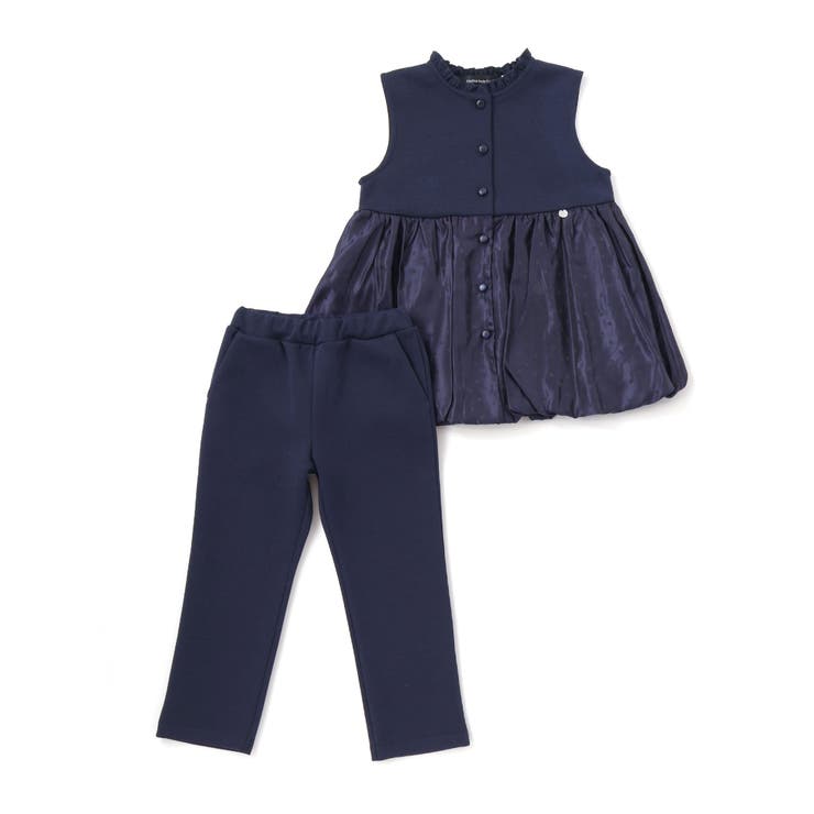 ドット切り替えバルーンジレ+ポンチパンツセットアップ(95~150cm) | BeBe Petits Pois Vert | 詳細画像6 