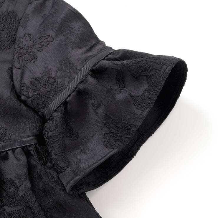 【お揃い】花刺しゅうジャガードワンピース+リブタートル2点セット(95~150c… | BeBe Petits Pois Vert | 詳細画像10 