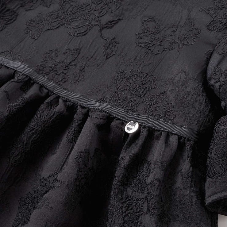 【お揃い】花刺しゅうジャガードワンピース+リブタートル2点セット(95~150c… | BeBe Petits Pois Vert | 詳細画像11 