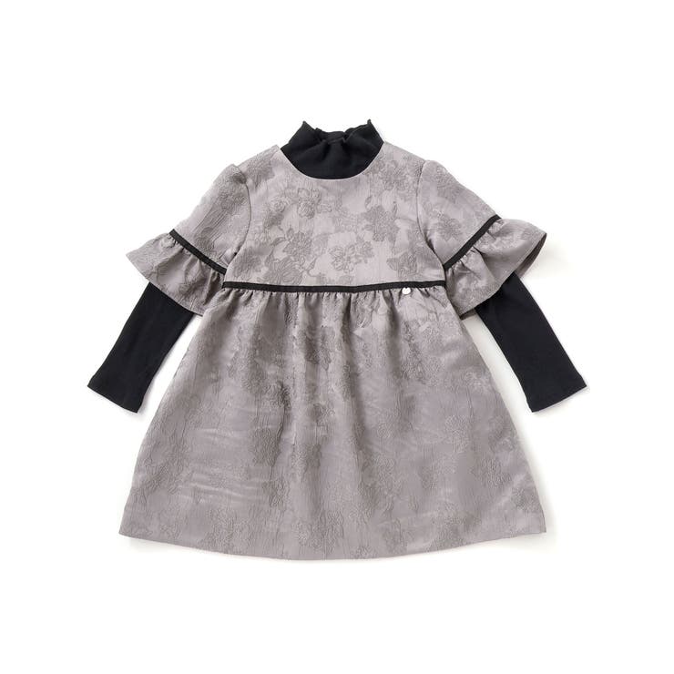 【お揃い】花刺しゅうジャガードワンピース+リブタートル2点セット(95~150c… | BeBe Petits Pois Vert | 詳細画像21 