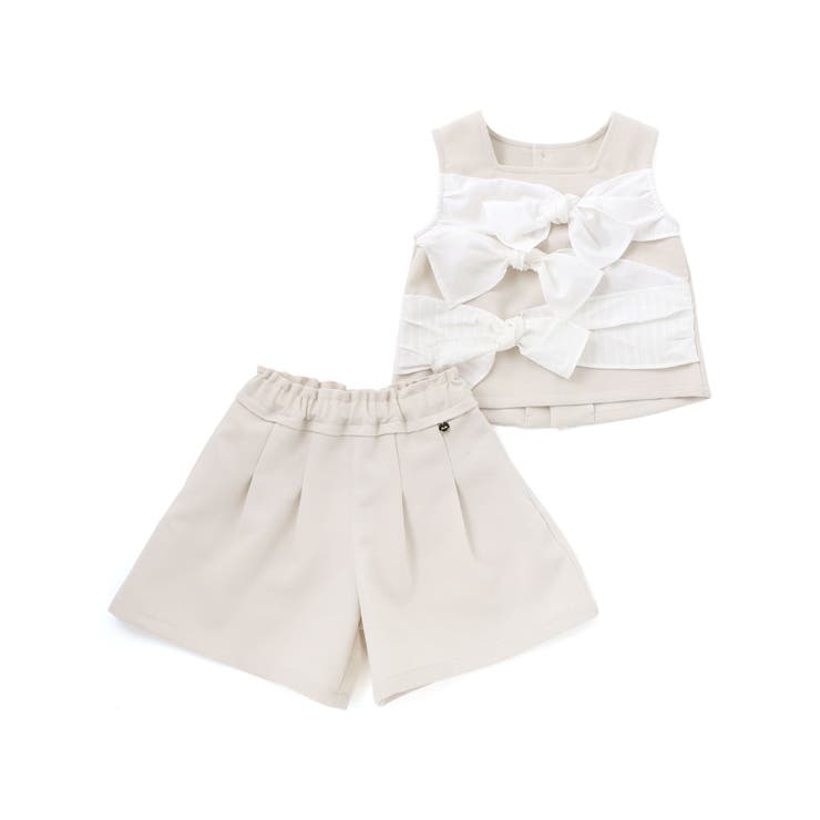 ストライプリボンセットアップ(95~150cm) | BeBe Petits Pois Vert | 詳細画像18 