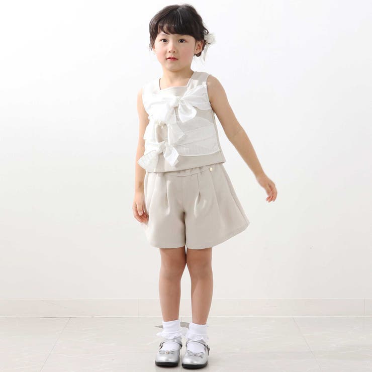 ストライプリボンセットアップ(95~150cm) | BeBe Petits Pois Vert | 詳細画像4 