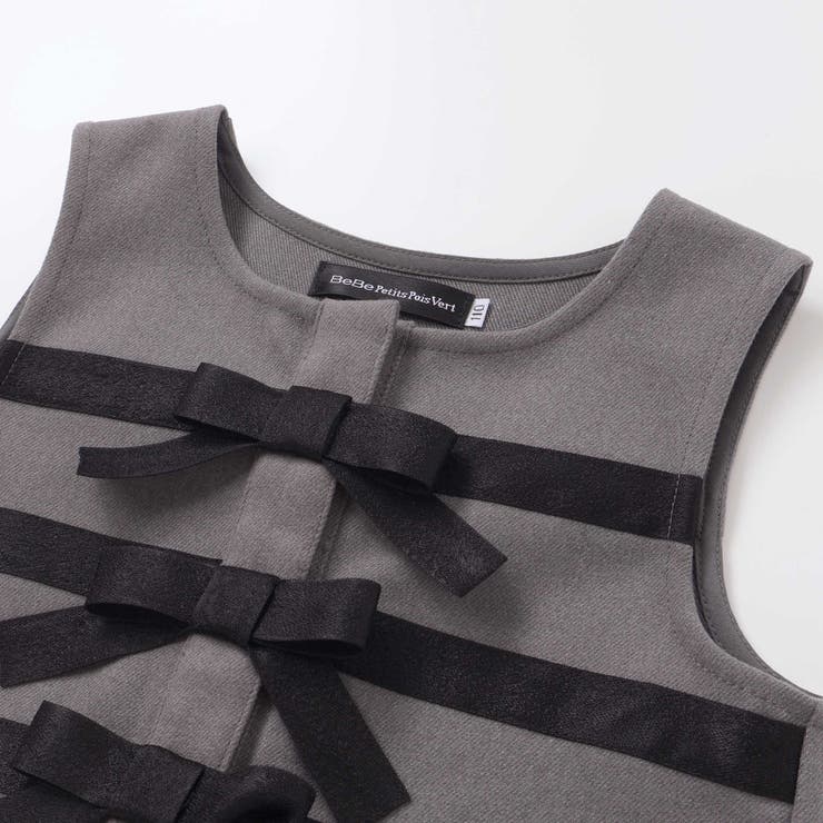 3段リボンAラインジャンパースカート(95~150cm) | BeBe Petits Pois Vert | 詳細画像10 