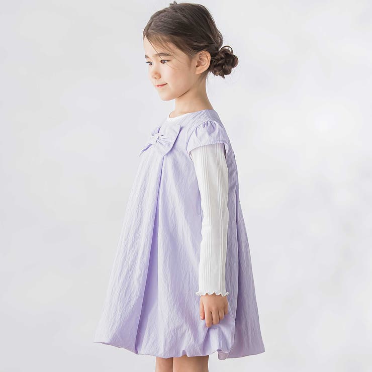 センターリボンバルーンシルエットワンピース(95~150cm) | BeBe Petits Pois Vert | 詳細画像3 