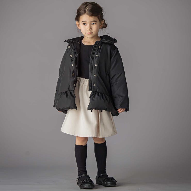 フリル襟スカラップタフタダウンコート(95~160cm) | BeBe Petits Pois Vert | 詳細画像10