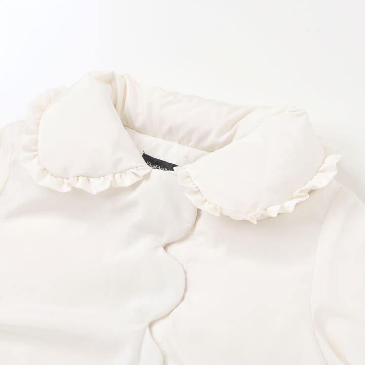 フリル襟スカラップタフタダウンコート(95~160cm) | BeBe Petits Pois Vert | 詳細画像15