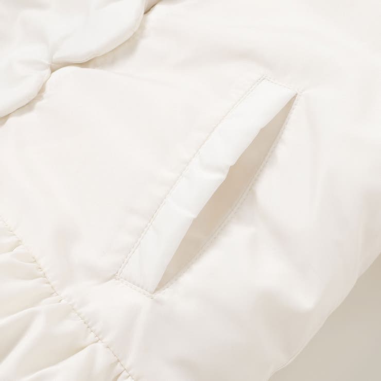 フリル襟スカラップタフタダウンコート(95~160cm) | BeBe Petits Pois Vert | 詳細画像18