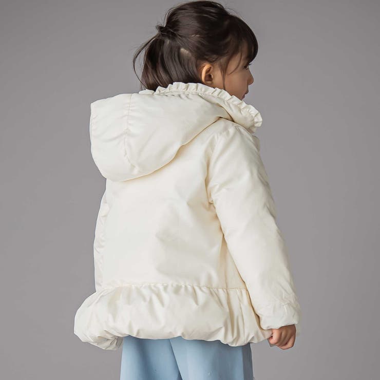 フリル襟スカラップタフタダウンコート(95~160cm) | BeBe Petits Pois Vert | 詳細画像6