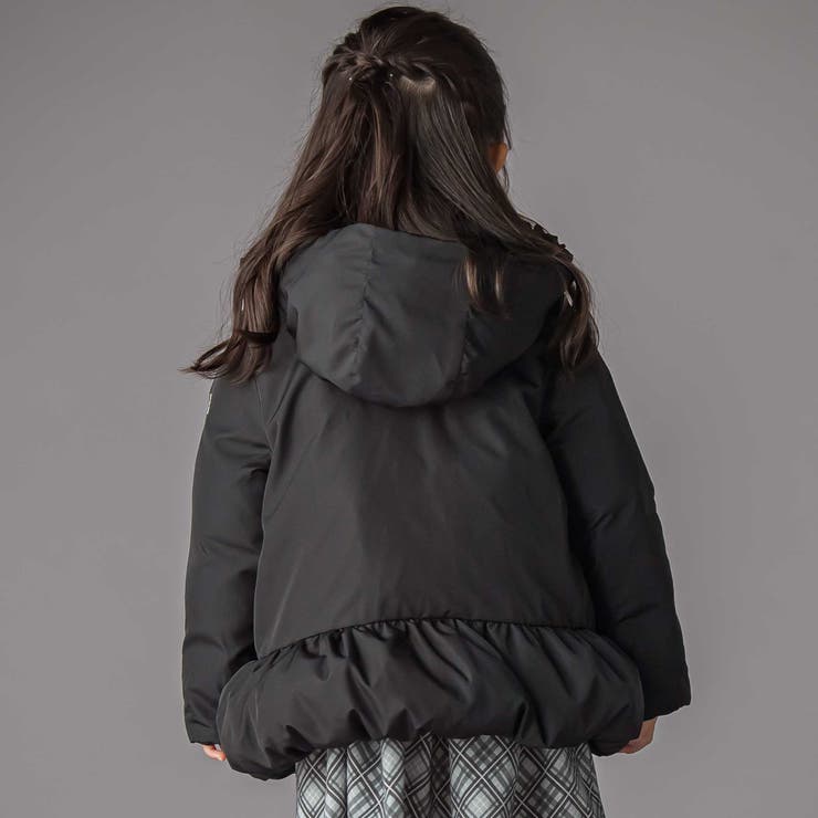 フリル襟スカラップタフタダウンコート(95~160cm) | BeBe Petits Pois Vert | 詳細画像8