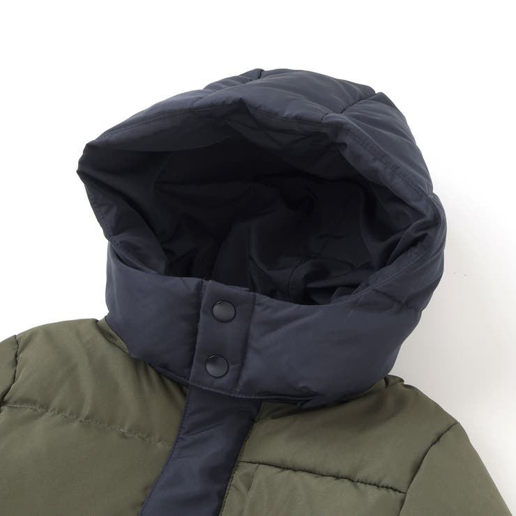 配色タフタ切り替えダウンコート(95~160cm) | BeBe Petits Pois Vert | 詳細画像14 