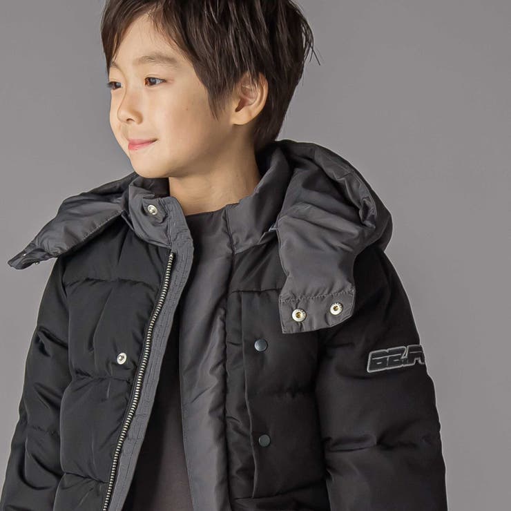 配色タフタ切り替えダウンコート(95~160cm) | BeBe Petits Pois Vert | 詳細画像4 