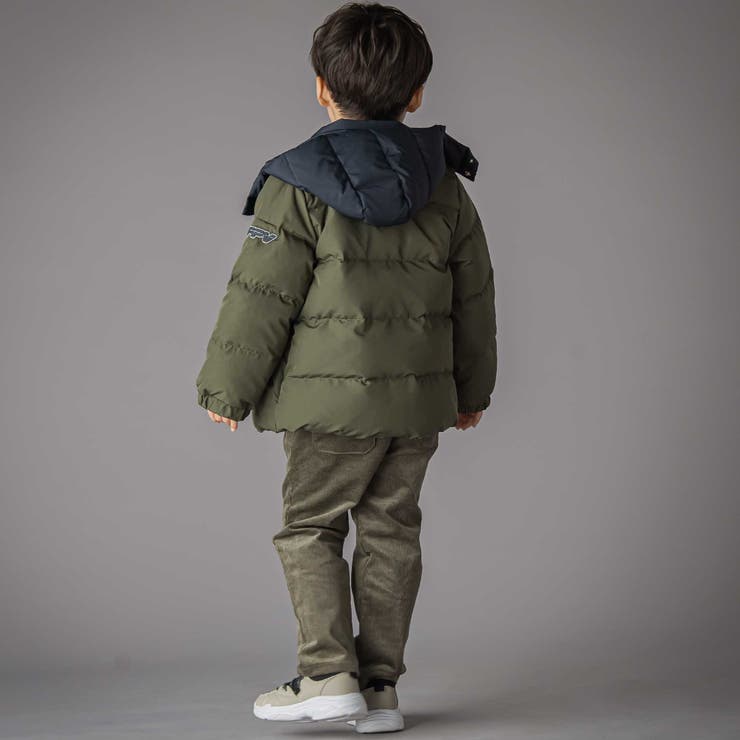 配色タフタ切り替えダウンコート(95~160cm) | BeBe Petits Pois Vert | 詳細画像5 