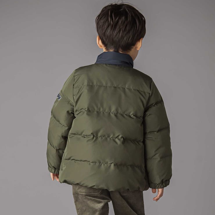 配色タフタ切り替えダウンコート(95~160cm) | BeBe Petits Pois Vert | 詳細画像7 