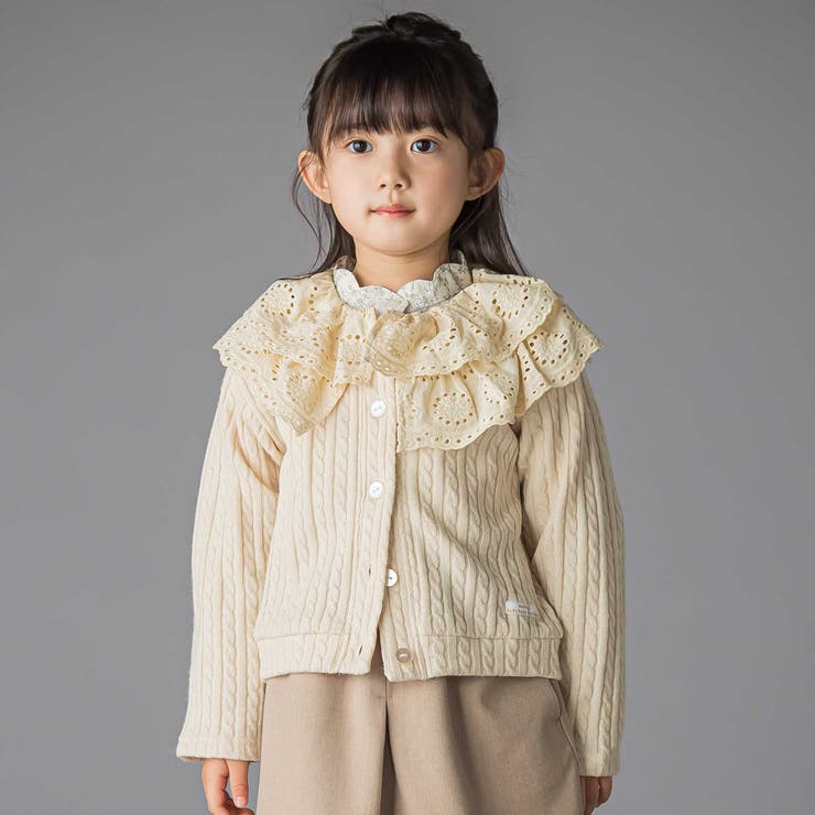 GANNI フリル付き襟 ニットカーディガン GANNI フリル付き襟 ニットカーディガン