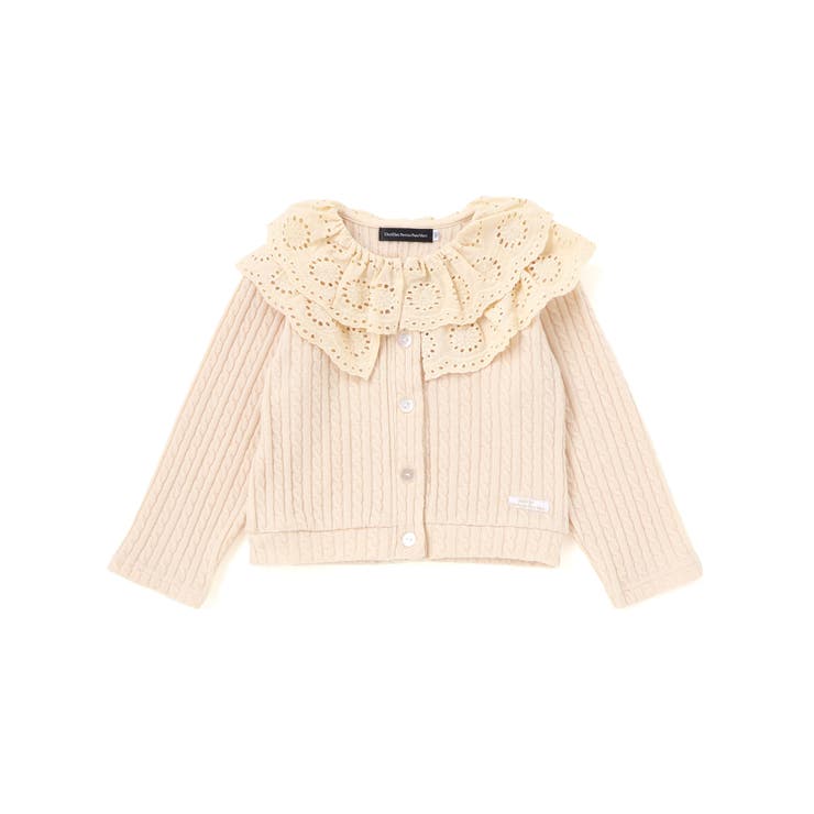 なわ編みニット襟フリルカーディガン(95~150cm) | BeBe Petits Pois Vert | 詳細画像10 