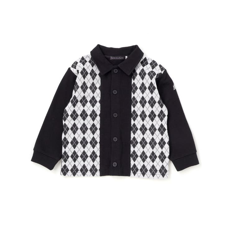 【お揃い】アーガイル+裏毛切り替え襟付きカーディガン(95~150cm) | BeBe Petits Pois Vert | 詳細画像18 