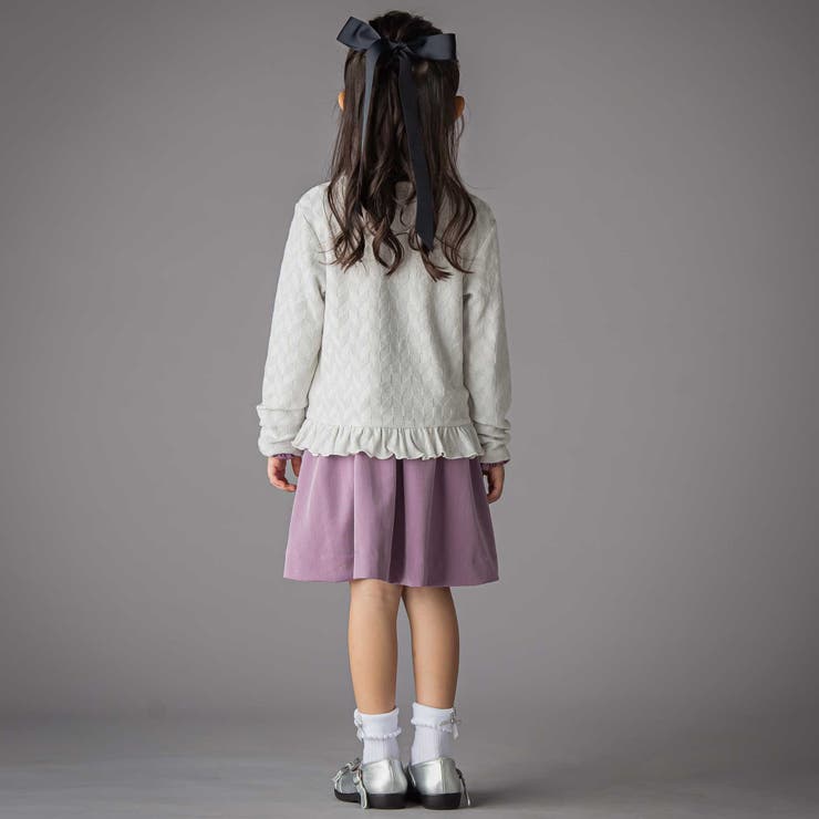 ヘリンボーンラメニットカーディガン(95~150cm) | BeBe Petits Pois Vert | 詳細画像3 