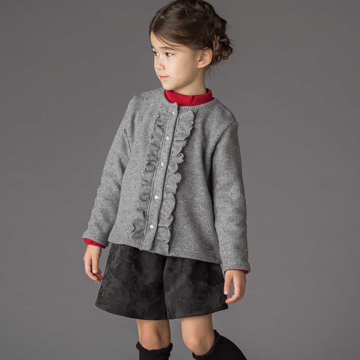 ラメニットフリルカーディガン(95~160cm) | BeBe Petits Pois Vert | 詳細画像7 